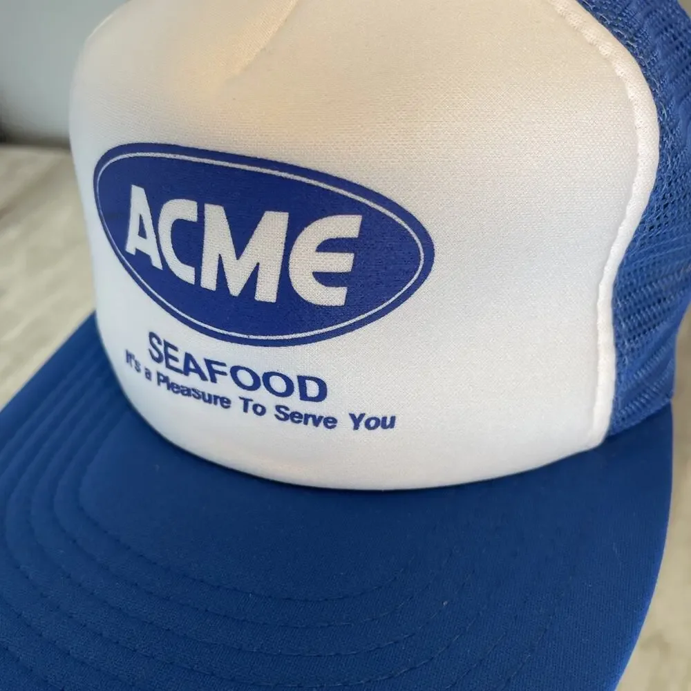 Vtg 1980’s Trucker Hat Snapback Cap ACME Food Service EUC 4